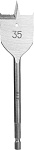 Сверло по дереву перовое P.I.T. Ø35x152мм, хвостовик HEX 1/4"/6,35мм (AWOD04-0035)