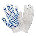 Перчатки х/б с ПВХ покрытием ЛЮКС белые