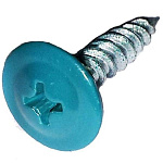 Саморез 4,2х19мм с пресс-шайбой, наконечник острый (100 шт) бирюза RAL5021