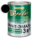 Грунт-эмаль по ржавчине 3 в 1 черная ВИТ color/ВИТ колор  0,8 кг.