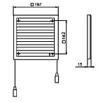 Решетка вент. регулируемая 220х320мм МД2232Р