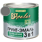 Грунт-эмаль по ржавчине 3 в 1 темно-серая  ВИТ color/ВИТ колор  1,8 кг.