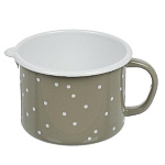Кружка эмал. 1л. с0107БСЛ/8Кс White dots