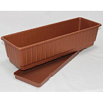 Ящик для цветов балконный 10л Классик 71см терракот