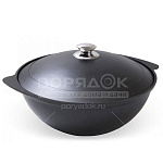 Казан литой алюм. 4,5л для плова АП с крышкой К45а