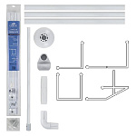 Карниз д/ванной угловой 90х90х90см, с жесткой фиксацией, металл.