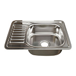 Мойка д/кухни врезная MIXLIN толщина 0,6 d-50х65 правая, вып. 3 1/2 с сиф. (глуб. 16см)