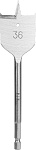 Сверло по дереву перовое P.I.T. Ø36x152мм, хвостовик HEX 1/4"/6,35мм (AWOD04-0036)
