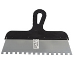 Шпатель нерж. сталь 300 мм пластик. ручка, зуб 10мм  inWork