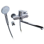 Смеситель в ванную CONSUL шаровый с дивектором на корпусе