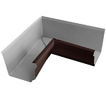 Угол желоба внутренний коричневый 120х86 RAL8017