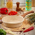 Сковорода  20см антипригар, Гурман, бежевая ГМ2001, индукция