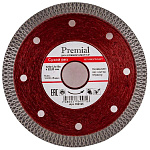 Диск алмаз.125х1,1х10х22,23мм  УЛЬТРАТОНКИЙ отрезной, керамогранит сплошной Hardcore Premial