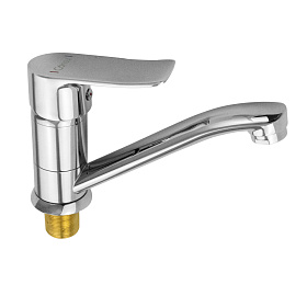 Смеситель кухонный CONSUL шаровый, излив 15см, литая ручка, хром