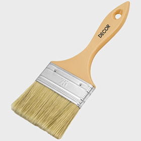 Кисть плоская Понедельник 20х10мм, светлая смешанная щетина, пластик. ручка 