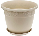 Кашпо Рябина D160мм 1,4л с поддоном латте М3053