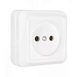 Розетка 1-м белая  ОП Олимп 16А бел 0022