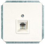 Розетка телеф. с/п  GUSI Extra (RJ12) белая