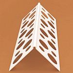 Угол ПВХ перфорированный 20х20мм 3м белый 