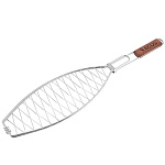 Решетка для барбекю ECOS RD-114D (универс. рыба/мясо, р-р 40х15х2см, общая длина 68 см, хром.)