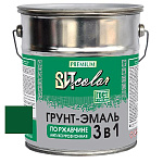 Грунт-эмаль по ржавчине 3 в 1 темно-зеленая ВИТ color  5 кг.