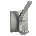 Крючок двойной высокопрочный, самоклейка без сверления, нерж. сталь