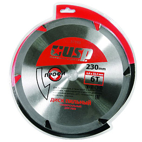 Диск пильный универсальный для УШМ 230х6Тх4,0х22,2мм