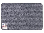 Коврик грязезащитный влаговпитывающий, 50х80 см, прямоуг, ПЭ, сер, LK11