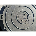 Люк канализационный полимер.песчан., тип "ЛМУ" серый (прочность 3т)