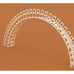 Угол ПВХ перфорированный арочный 20х20мм 3м белый