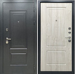 Дверь метал. 860х2050х92мм. левая КЛАССИК 3 (букле черный/сосна белая)