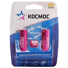 Аккумулятор КОСМОС КОСR6NIMH (1500mA)  AA/R6 1500мА.ч NI-MN BP-2