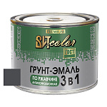 Грунт-эмаль по ржавчине 3 в 1 графитовый серый ВИТ color RAL 7024  0,4 кг.