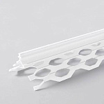 Угол ПВХ перфорированный для мокрой штукатурки 35х35х3м белый с маяком