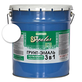 Грунт-эмаль по ржавчине 3 в 1 белая ВИТ color/ВИТ колор 20 кг.