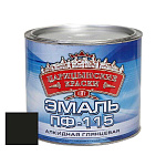 Эмаль черная ПФ 115  0,4 кг.