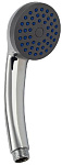 Лейка душевая "blue" пластиковая, хромированная, с синими форсунками