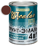 Грунт-эмаль  по ржавчине шоколад быстросохнущая ВИТ color/ВИТ колор  0,8 кг.