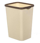 Контейнер для мусора пластик, 20 л, прямоуг, с фиксатором, сл кость, шоколад, Violet, Tandem, 842226