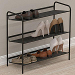 Этажерка д/обуви металл/пластик (600х640х270) 3п черная Женева 23, Ж23Ч