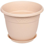 Кашпо Рябина D190мм 2,3л с поддоном латте М3054