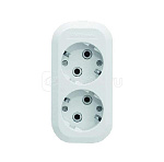 Колодка розеточная 2гн. с/з TANGO АБС-пластик