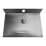 Лопата снеговая оцинк. 500х375 однобортная с планкой