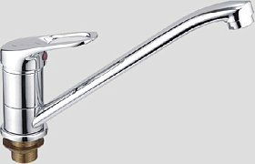 Смеситель д/кухни c гайкой L4937, хром