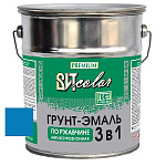Грунт-эмаль по ржавчине 3 в 1 светло-голубая ВИТ color  5 кг.