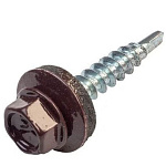 Саморез д/мет.черепицы 5,5х19 мм. (300 шт) корич. RAL8017 