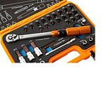 Набор торцевых головок и бит с динамометрическим ключом MAXPILER MTW-31-SET (31 шт, 1/4", 5-25 Нм)