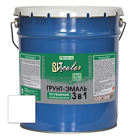 Грунт-эмаль по ржавчине 3 в 1 белая ВИТ color/ВИТ колор 20 кг.