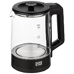 Чайник эл. Homestar HS-1008 (1,8л) стекло, пластик, черный   