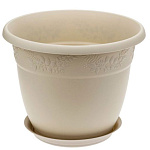 Кашпо Рябина D280мм 7,5л с поддоном латте М3057